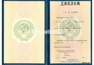 Диплом ПТУ СССР до 1994 года