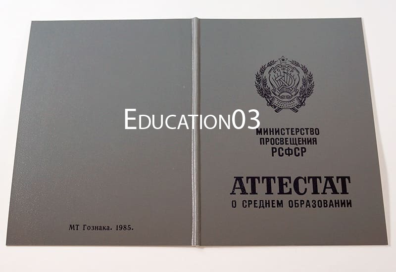 Купить Аттестат за 11 класс до 1994 года в Москве